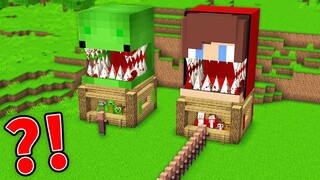 Mikey Family vs JJ Family Scary Store Challenge in Minecraft (Maizen)