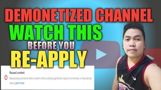 mga DAPAT GAWIN PAG naDEMONETIZED ang channel mo