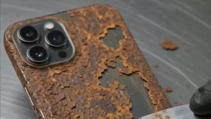 See how the phone rust was removed  #iphone #rust