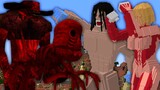 Attack on Titan Vs Quỷ khổng lồ | Minecraft Mob Arena