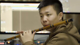 [Music]Playing<Zhe Xian>using bamboo flute