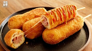 Potatoes instead of flour! -Crispy- and soft! Potato -Hot Dogs-