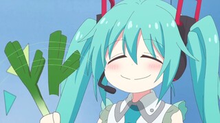 "Miku-chan akhirnya menyanyikan lagu melempar bawang hijau~ Lucu sekali💕"