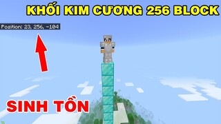 THỬ THÁCH SINH TỒN TRÊN KHỐI KIM CƯƠNG CAO Ở 256 BLOCK | TRONG MINECRAFT PE