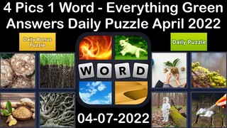 4 Pics 1 Word - Everything Green - 07 April 2022 - Answer Daily Puzzle + Bonus Puzzle