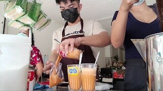 คิวแน่นๆแม่ค้าพ่อค้าลุยค่ะ:เนสกาแฟ ชานมเย็น ชาเขียว โอเลี้ยง มอคค่า🥤