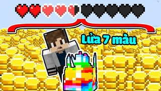 Vinh Càng Bị Lửa Cháy Chết Càng Giàu 😎 LỬA 7 MÀU THỬ THÁCH MINECRAFT TẠO RA LỬA MẠNH NHẤT LUÔN