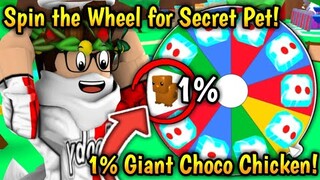 SPIN THE WHEEL FOR A *SECRET* PET!😱RIP MY INV!😭ROBLOX BUBBLEGUM SIMULATOR!!🎉