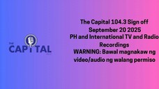 The Capital 104.3 Manila Sign off September 20 2025