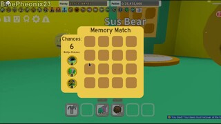 ඞ What Happens if I Die During Memory Match?? | Bee Swarm Simulator