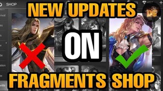 FRAGMENTS SHOP UPDATES in Mobile Legends