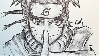 How to draw NARUTO (Sage Mode)  #drawing #narutoshippuden #shorts #anime #manga