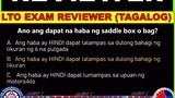 2024 LTO EXAM REVIEWERS  (Tagalog) part2