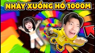 Nhảy thẳng xuống Hố Sâu 1000m SIÊU KHÓ !! Mister Vịt troll Hạt Tiêu Play trong Roblox