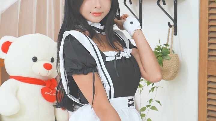 การแต่งตัวชุดแม่บ้านน่ารักของพี่สาวฮาบิน