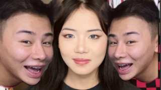 Putting Makeup on My 23-Year-Old Cousin's Girlfriend! Transformed From an Amateur into a Goddess!