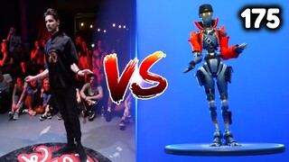 ALL 175 FORTNITE DANCES/EMOTES VS REAL LIFE [HOOP MASTER, SCENARIO]