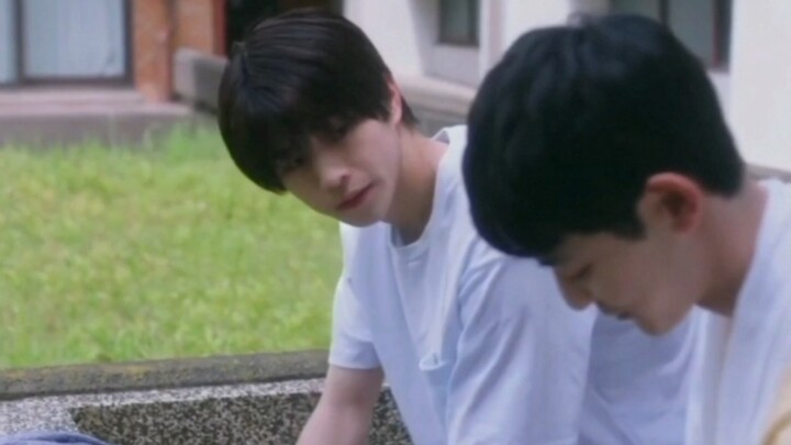 He looks so awkward when he wears his hearing aid!