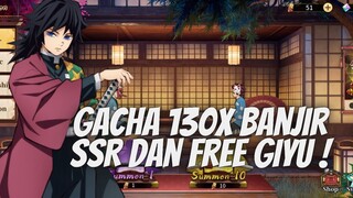 GACHA 130 X BANJIR SSR FREE GIYU BELI PASS ELITE DI NUUSHOP.ID - DS: BLADE OF HASHIRA