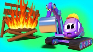 Video truk untuk anak-anak - Memadamkan Api di Bunga - Truk Super di Kota Mobil!