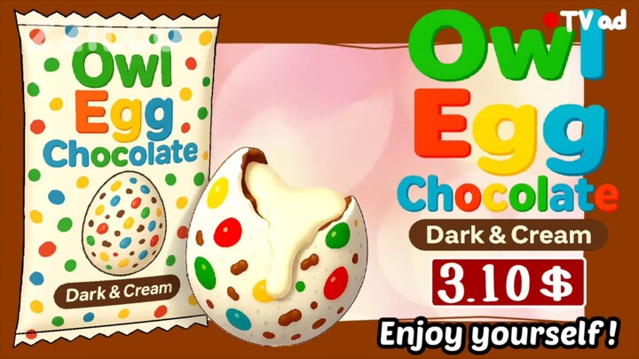 Owl Egg Chocolate - dark and cream