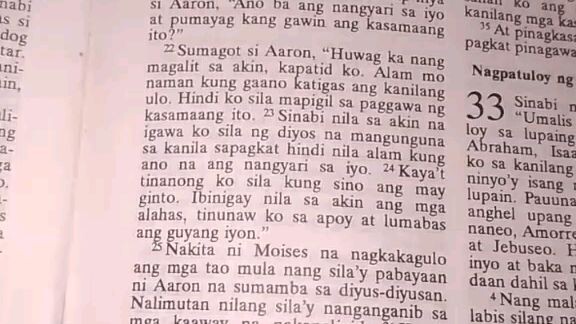 Pang Araw Araw na Talata          Exodus 32:25-29