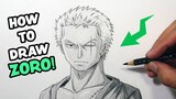 How to drawing [ RORONOA ZORO ] Step by easy