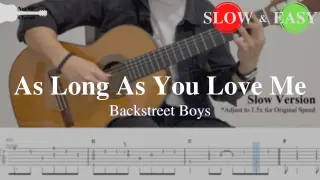 As Long As You Love Me - Backstreet Boys | Fingerstyle Guitar TAB (+ Slow & Easy)