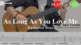 As Long As You Love Me - Backstreet Boys | Fingerstyle Guitar TAB (+ Slow & Easy)