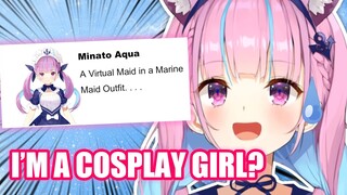 Aqua Learns after 3 years that She was Just Cosplaying As A Marine Maid【Hololive English Sub】