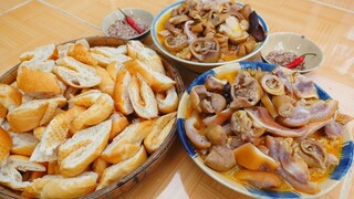 Phá Lấu Lòng Heo Chấm Bánh Mì Đãi Thánh BA RỌI Và Cả Nhà | MTQH