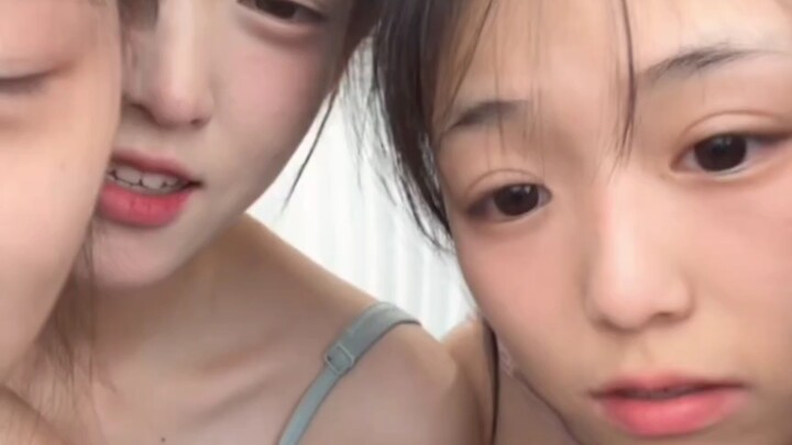 Dance students sticking their heads out