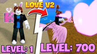 Zeno Thử Thách Mê Hoặc Tất Cả Blox Fruit Bằng Trái Love (level 1 to 700 in roblox)