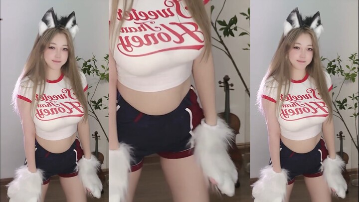 Liu Feier dances the newly learned routine, while the violin goes wild with crazy twists nearby!