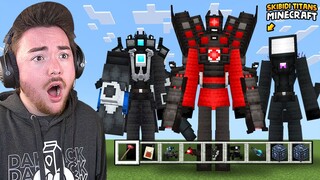 PLAYING THE TITANS SKIBIDI TOILET MINECRAFT MOD... (so giant)