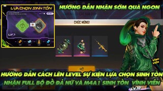 Free Fire| Hướng dẫn cách chơi sự kiện nhận Free sớm bộ đồ đả nữ sinh tồn và skin M4A1 vĩnh viễn