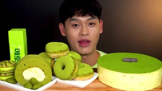 Green Tea Dessert Green Tea Tiramisu Chocolate Donut MuKBang by 봉길이 Bonggil