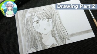 [Part 2] [Drawing] Menggambar Nagisa Kubo dari anime Kubo-san wa mobu o yurusanai