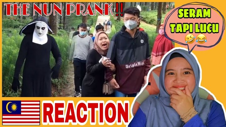 SERAM TAPI LUCU DAN KOCAK! 😂 THE NUN PRANK! | MALAYSIAN🇲🇾REACTION