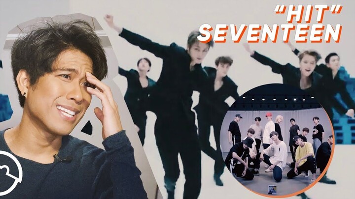 【SEVENTEEN】Subtitle Mandarin Penari profesional asing menonton ruang latihan 'HIT' + MV (Reaksi) Jef