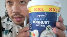 ASMR PLATE LICKING GREEK YOGHURT