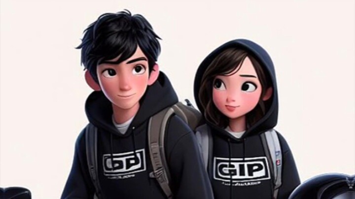 gambar Ilustrasi Pasangan bareng Motor