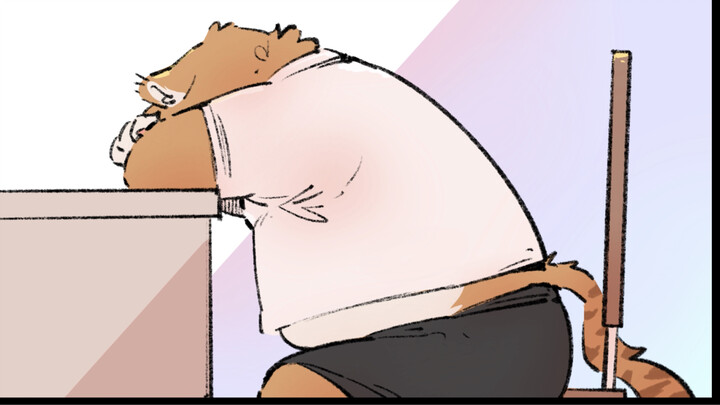 When you have a fat deskmate