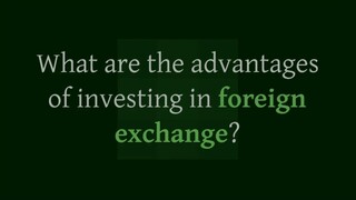 What are the advantages of investing in foreign exchange?