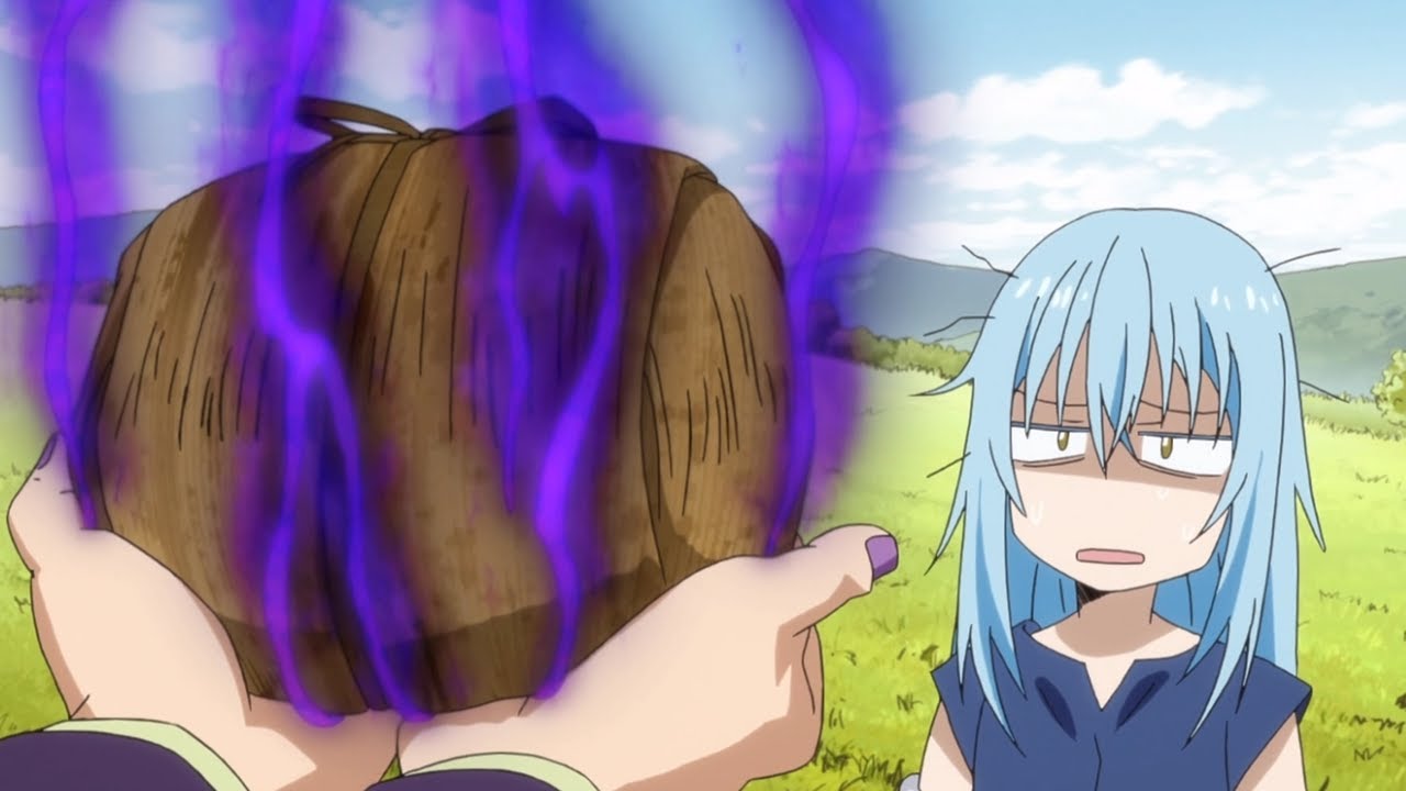 Shion offers her rice ball of death to Rimuru - BiliBili