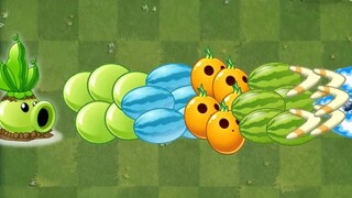 PvZ 2 Fusion - Pea Pods ใช้ช็อตจากพืชชนิดอื่นเพื่อต่อสู้กับทีมซอมบี้ยักษ์ยุคใหม่