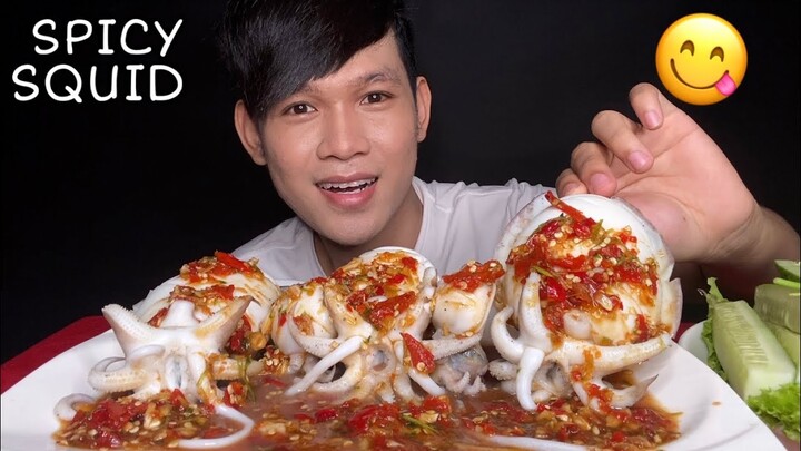 MUKBANG ASMR EATING SQUID & CHILI SAUCE | MukBang Eating Show