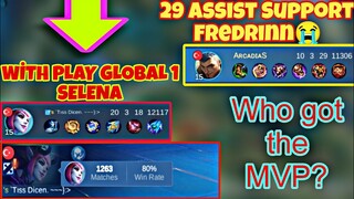 Global Fredrinn with play Global 1 Selena!!🔥😱🩷 Terminator Duo!!!😏🔥(old)