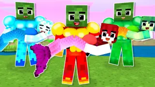 Monster School : Baby Zombie x Squid Game Doll Pregnant Mermaid -  Minecraft Animation