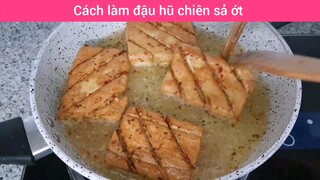 đậu hũ chiên sả ớt Tứ Xuyên